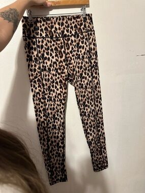 Victoria's Secret Leopard Print Swim Bottoms - Beige & Black